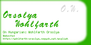 orsolya wohlfarth business card